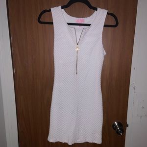 RARE Lily Pulitzer zip front Lynd dress white